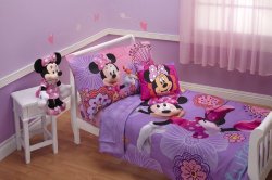 Disney 4 Piece Minnie’s Fluttery Friends Toddler Bedding Set