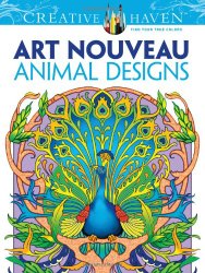 Dover Creative Haven Art Nouveau Animal Designs Coloring Book