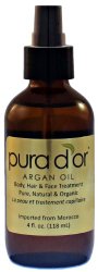 Pura d'or 100% Pure & USDA Organic Argan Oil