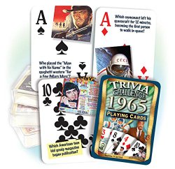 1965 Flickback Trivia Playing Cards: 50th Birthday Gift or 50th Anniversary Gift