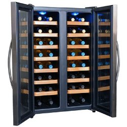 32 Bottle Dual Zone Quiet NewAir AW-321ED Thermoelectric Wine Cooler