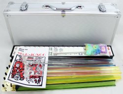 4 Pushers + Brand New Complete American Mahjong Set in Aluminum Case, 166 Tiles(mah Jong Mah Jongg Mahjongg)