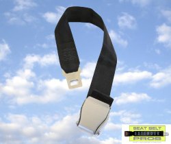 Airplane Seatbelt Extender (7-24″) – FITS ALL AIRLINES (except Southwest) – FREE Carry Case!