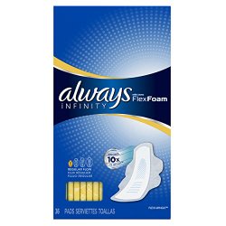 Always Infinity Unscented Pads with Wings
