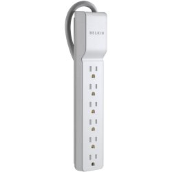 Belkin 6-Outlet Home/Office Surge Protector with 2.5 feet Cord & Straight Plug