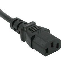 C2G / Cables to Go 03134 18 AWG Universal Power Cord for NEMA 5-15P to IEC320C13, Black (10 Feet/3.04 Meters)