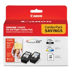Canon PG-210 XL CL-211 XL and 4-Inches x 6-Inches – 50 Sheets