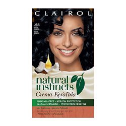 Clairol  Natural Instincts Crema Keratina Hair Color Kit, Blue Black 2BB Blueberry Creme