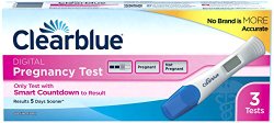 Clearblue Digital Pregnancy Test with Smart Countdown, 3 Count (Packaging May Vary)
