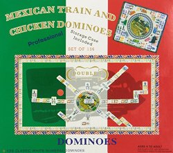 Double 15 Numeral Mexican Train Dominoes with 2-in-1 Hub