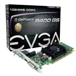 EVGA GeForce 8400 GS 1 GB DDR3 PCI-E 2.0 16X DVI/HDMI/VGA Graphics Card, 01G-P3-1302-LR