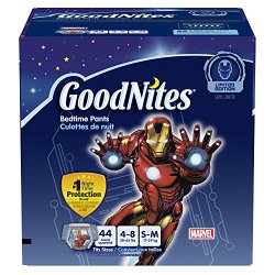 GoodNites Bedtime Pants for Boys, Small/Medium, 44 Count