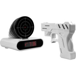 Gun And Target Recordable Alarm Clock by TG