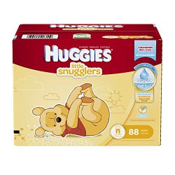 Huggies Little Snugglers Diapers, Newborn, 88 Count (Packaging May Vary)