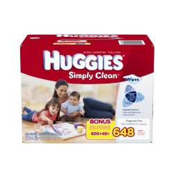 Huggies Simply Clean Baby Wipes, Refill, 648 Count