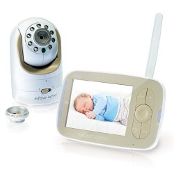 Infant Optics DXR-8 Video Baby Monitor With Interchangeable Optical Lens, White/Biege