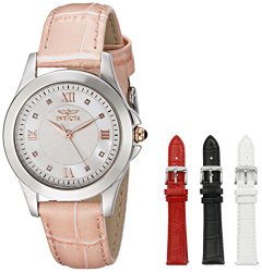 Invicta Women’s 12544 Angel Stainless Steel Diamond-Accented Watch with Interchangeable Straps