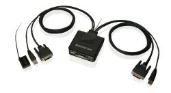 IOGEAR 2-Port USB DVI Cable KVM Switch (GCS922U)