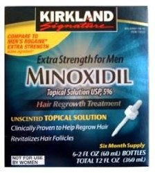 Kirkland  Minoxidil 5% Extra Strength Hair Regrowth for Men, 6 Month Supply