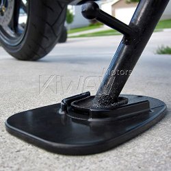 KiWAV Motorcycle kickstand pad support black x1 piece soft ground outdoor parking