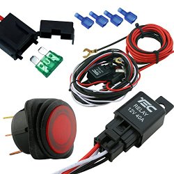 LAMPHUS CRUIZER Off Road ATV/Jeep LED Light Bar Wiring Harness Kit – 40 Amp Relay ON/OFF Switch