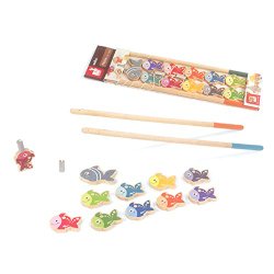 Let’s Go Fishing Game- Magnetic Fishing Playset with 10 Fish, 1 Shark and 2 Poles
