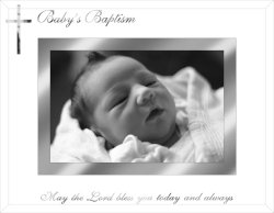 Malden Baby’s Baptism, 4 x 6 inch Picture Frame, Silver