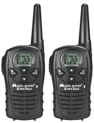 Midland LXT118 22-Channel GMRS with 18-Mile Range, E Vox, and Channel Scan (Pair)