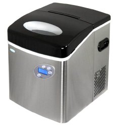 Newair AI-215SS Stainless Steel Portable Ice Maker with 50 Lbs. Daily Capacity