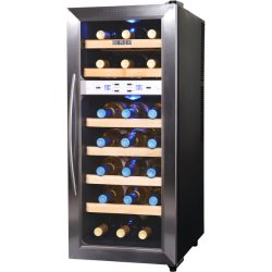 NewAir AW-211ED Streamline 21 Bottle Dual Zone Thermoelectric Wine Cooler, Stainless Steel