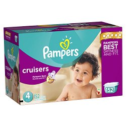 Pampers Cruisers Diapers Size 4 Economy Pack Plus 152 Count