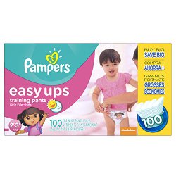 Pampers Easy Ups Training Pants, Size 2T3T Value Pack Girl ,100 Count