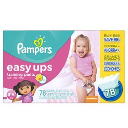Pampers Easy Ups Training Pants, Size 4T5T Value Pack Girl, 78 Count