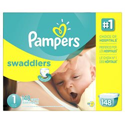 Pampers Swaddlers Diapers Size 1 Giant Pack 148 Count