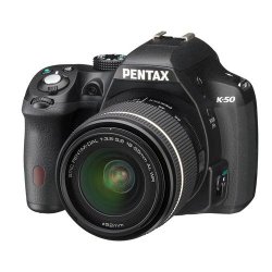 Pentax K-50 16MP Digital SLR Camera Kit with DA L 18-55mm WR f3.5-5.6 Lens (Black)