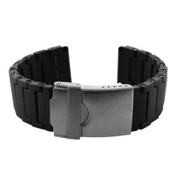 Polyurethane Black Link Bracelet Watch Band for Luminox Watches 23mm – PU66