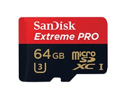 SanDisk Extreme PRO 64GB UHS-I/U3 Micro SDXC Memory Card Speeds Up To 95MB/s With 4K Ultra HD Ready-SDSDQXP-064G-G46A