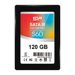 Silicon Power 120GB S60 3K P/E Cycle Toggle MLC 2.5″ 7mm SATA III 6Gb/s Internal Solid State Drive (SP120GBSS3S60S25)