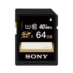 Sony 64GB SDXC Class 10 UHS-1 R40 Memory Card (SF64UY/TQMN)