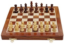 SouvNear Fine Handmade Rosewood Chess Set – Classic 10″ Inch Ultimate Wood Magnetic Travel Staunton Chess Game from India