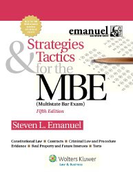 Strategies & Tactics for the MBE, Fifth Edition (Emanuel Bar Review)