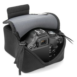 USA Gear DuraNeoprene dSLR FlexArmor Sleeve Case for Nikon , Canon EOS Rebel , Pentax , and Sony Alpha Digital SLR Cameras