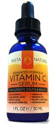 Vitamin C Serum For Face, Best Pure Vitamin C 20% Plus Hyaluronic Acid Anti-Aging Liquid Facial Serum