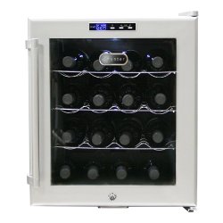 Whynter WC-16S SNO 16 Bottle Wine Cooler, Platinum with Lock