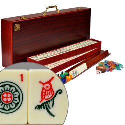 YMI American Mahjong (Mah Jongg Mahjongg) 166 Tiles Set w/ Racks “The Classic”