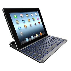 ZAGG PROfolio+ Ultrathin Case with Backlit Bluetooth Keyboard for iPad 2/3/4-Black