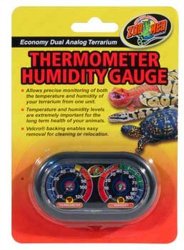 Zoo Med Economy Analog Dual Thermometer and Humidity Gauge
