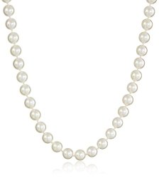 14k Yellow Gold Saltwater Akoya Cultured Pearl AA Grade 7.5-8mm Necklace, 18″