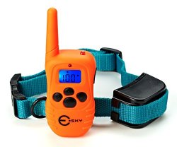 Esky Rechargeable LCD Remote Shock Control Pet Dog Training Collar with 100 Level of Vibration