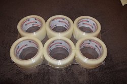 6-Pack Clear Carton Sealing Tape 2″ x 110 yds 2.0 mils